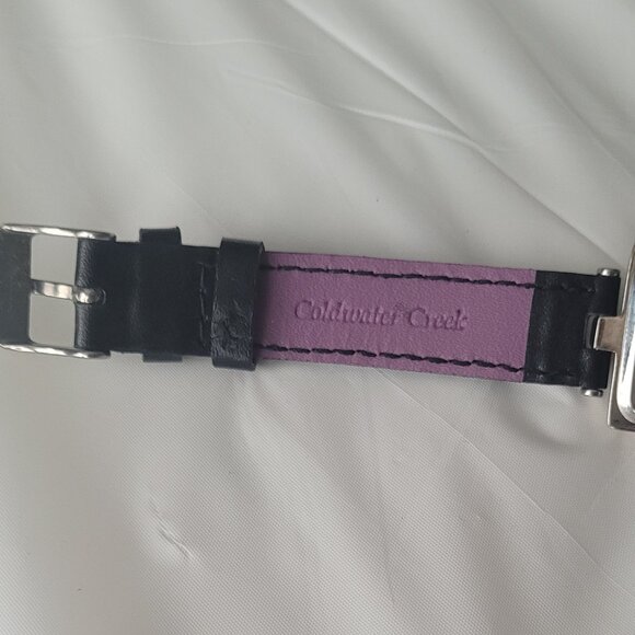 Watch Black & Purple Leather Wrap Band Coldwater Creek Ladies - Picture 4 of 13